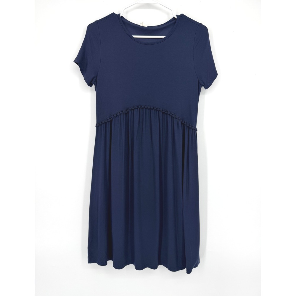 Pinkblush Navy Short Sleeve Empire Waist Dress